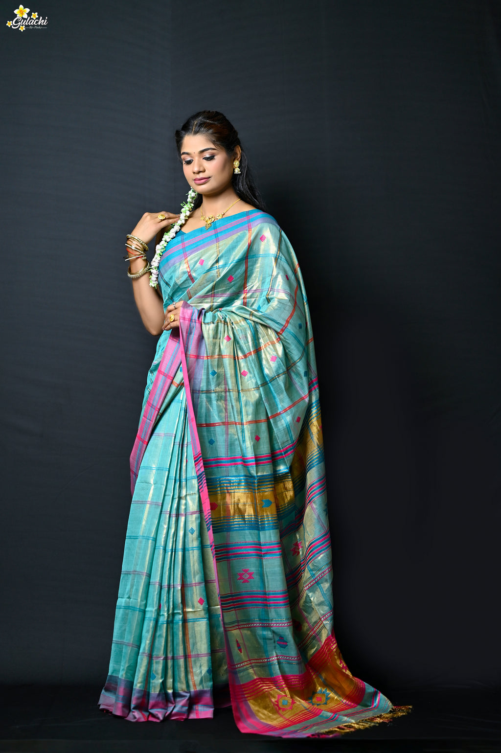 Tissue Zari Jhal Saree