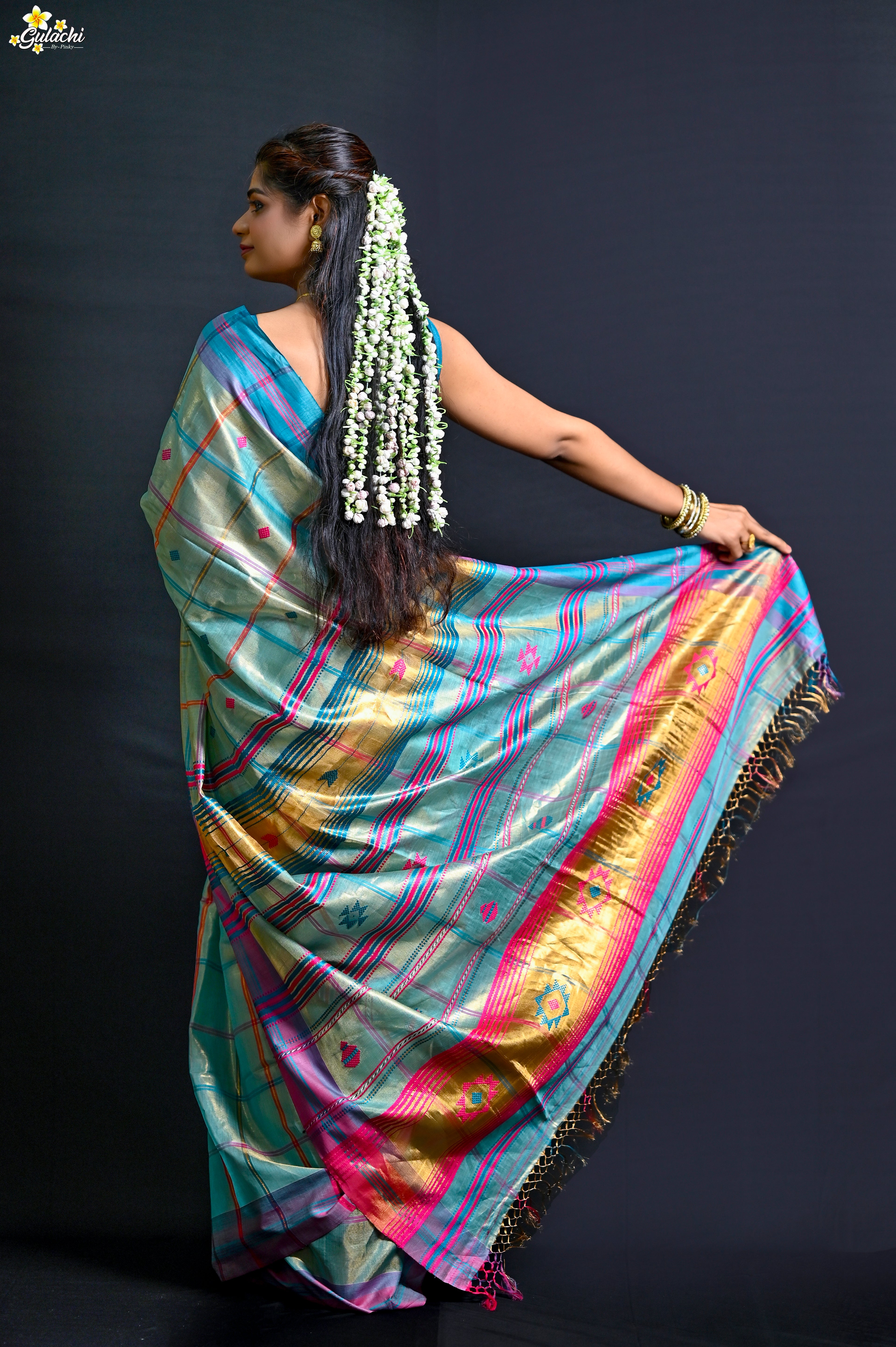 Tissue Zari Jhal Saree