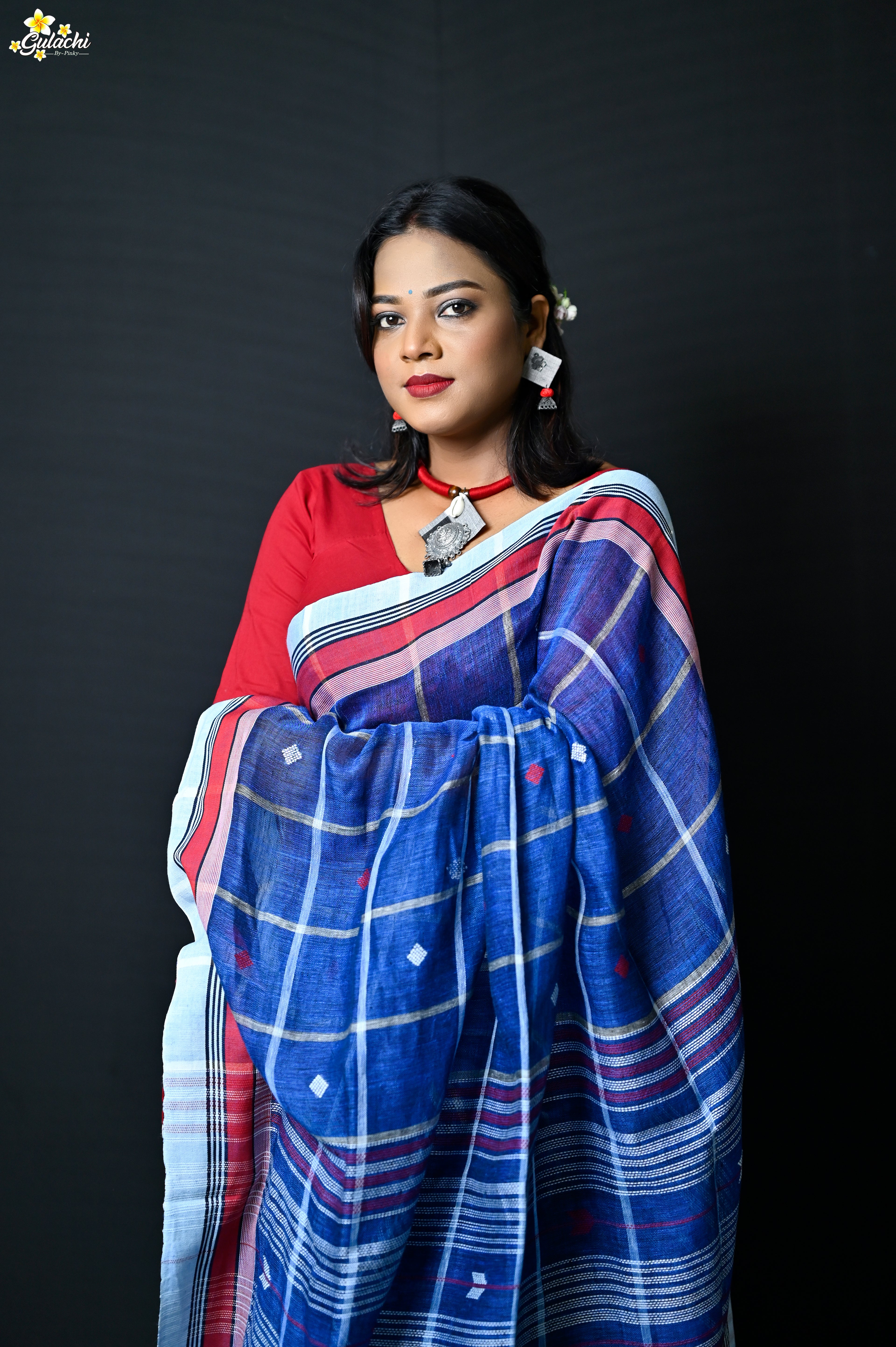 Linen Jhal Saree