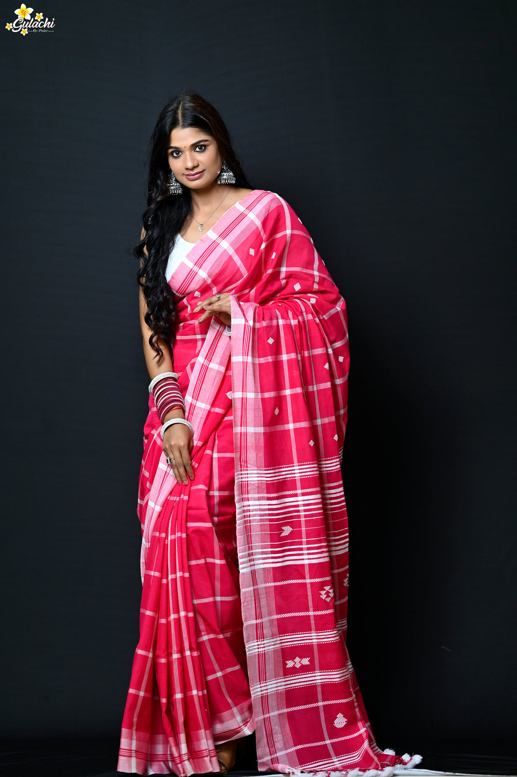 Mercerised Cotton Jhal Saree