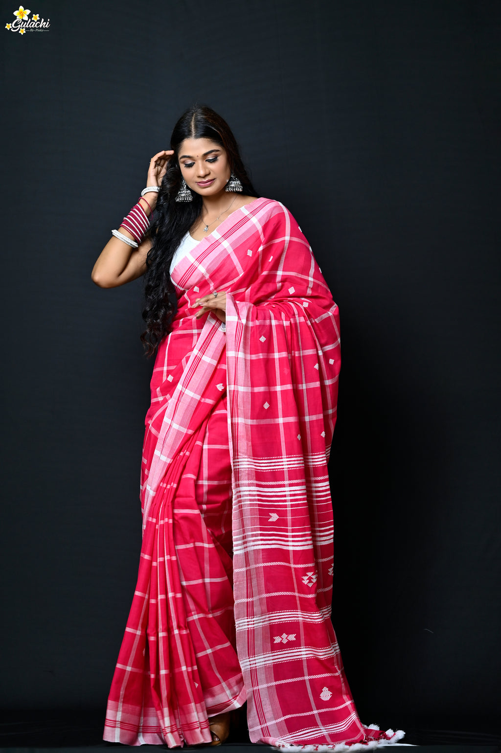 Mercerised Cotton Jhal Saree