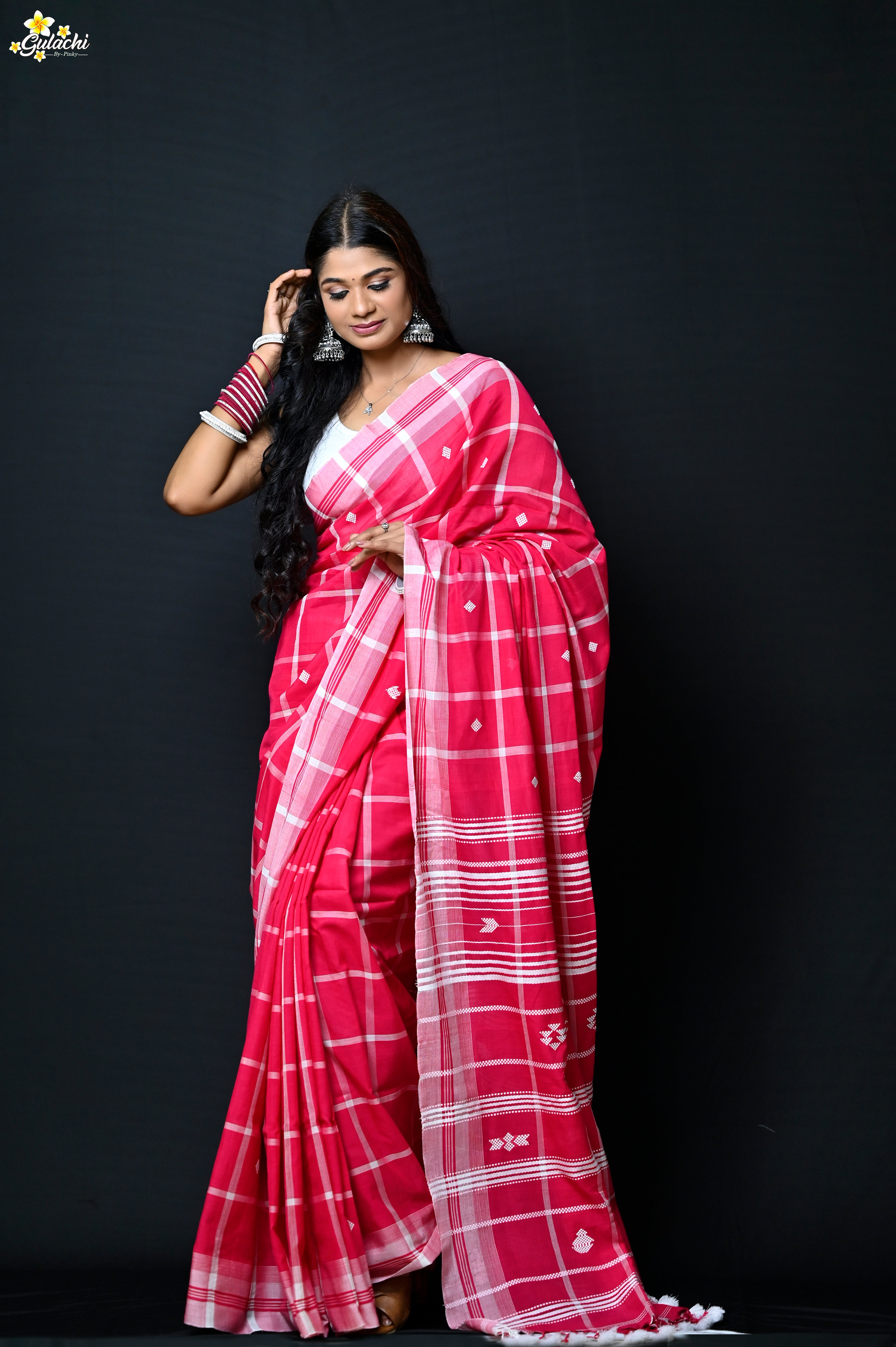 Mercerised Cotton Jhal Saree