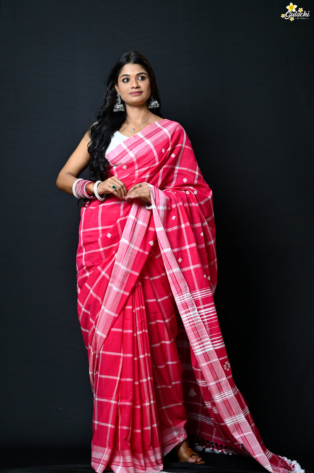 Mercerised Cotton Jhal Saree