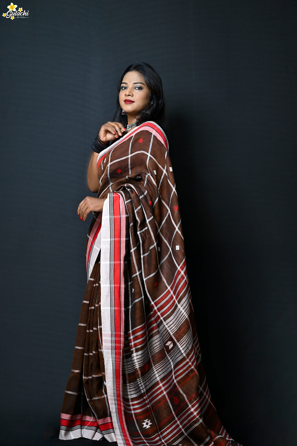 Linen Jhal Saree