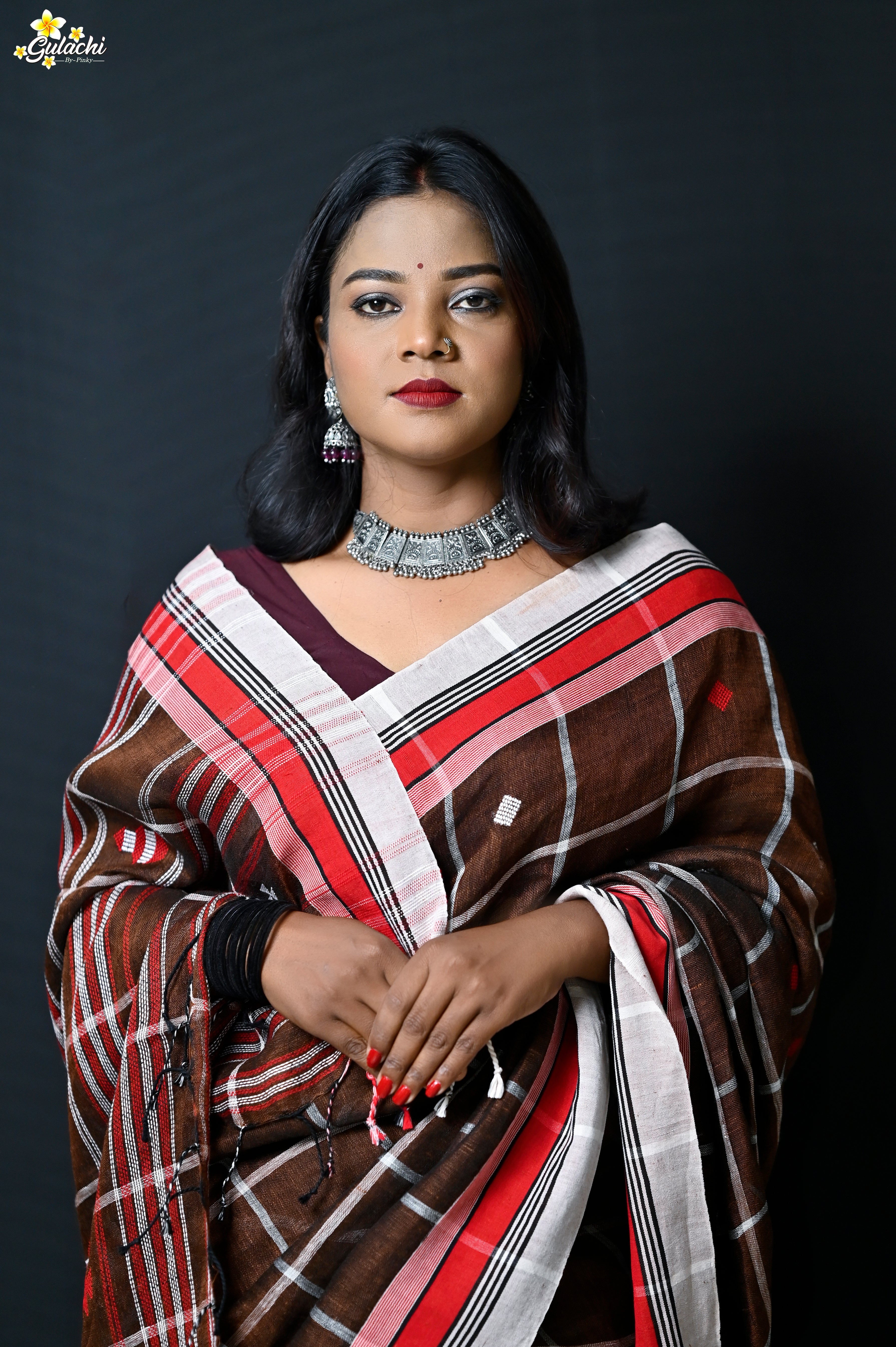Linen Jhal Saree