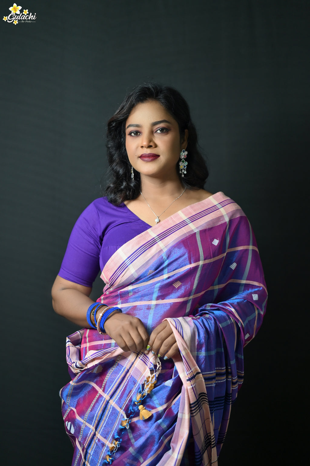 Tissue Cotton Jhal Saree