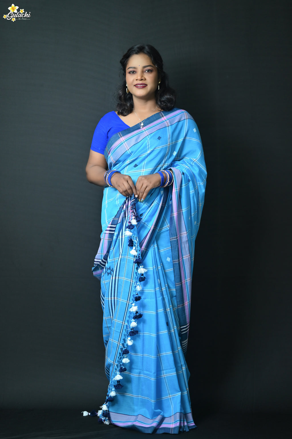 Mercerised Cotton Jhal Saree