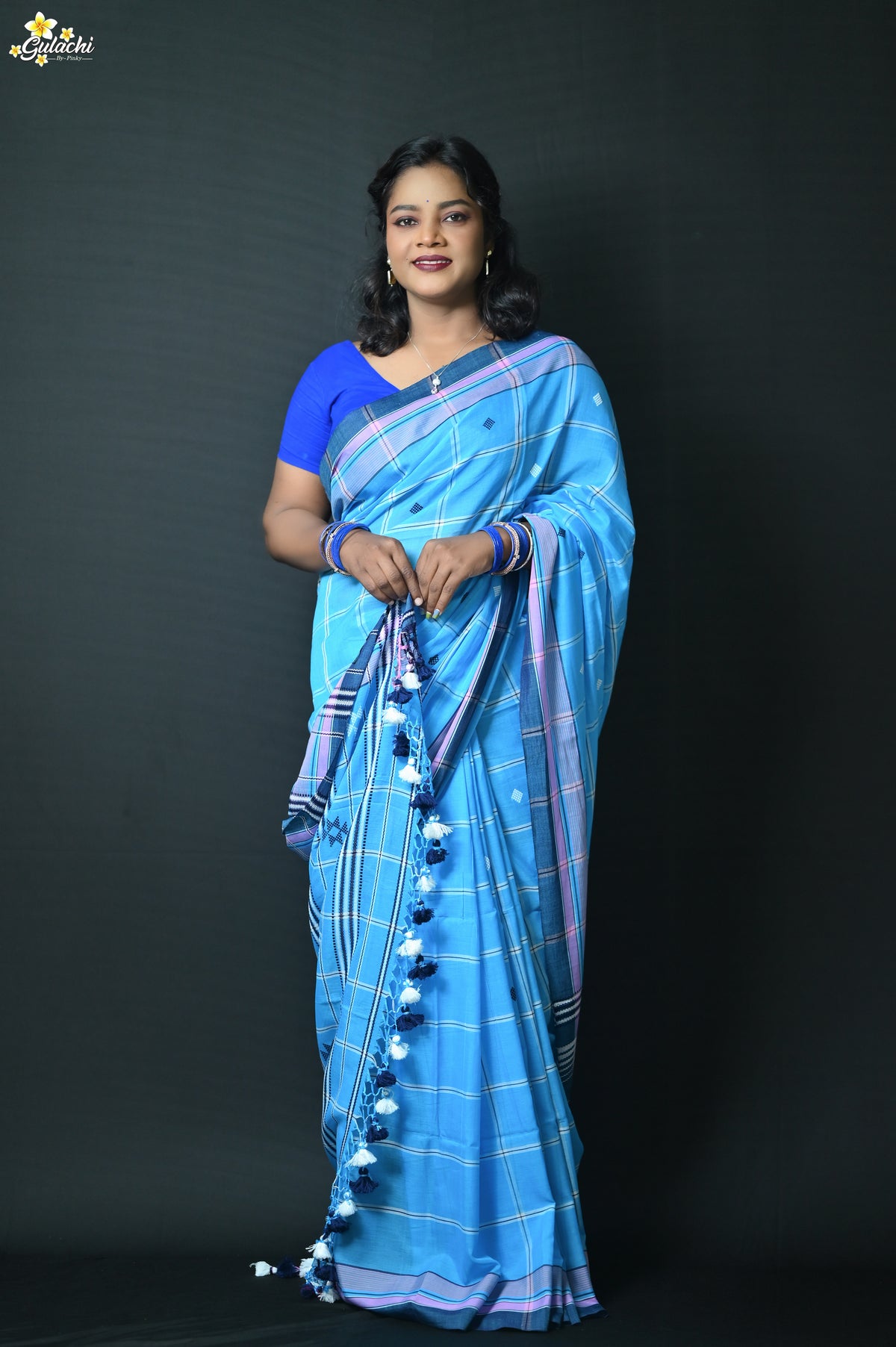 Mercerised Cotton Jhal Saree