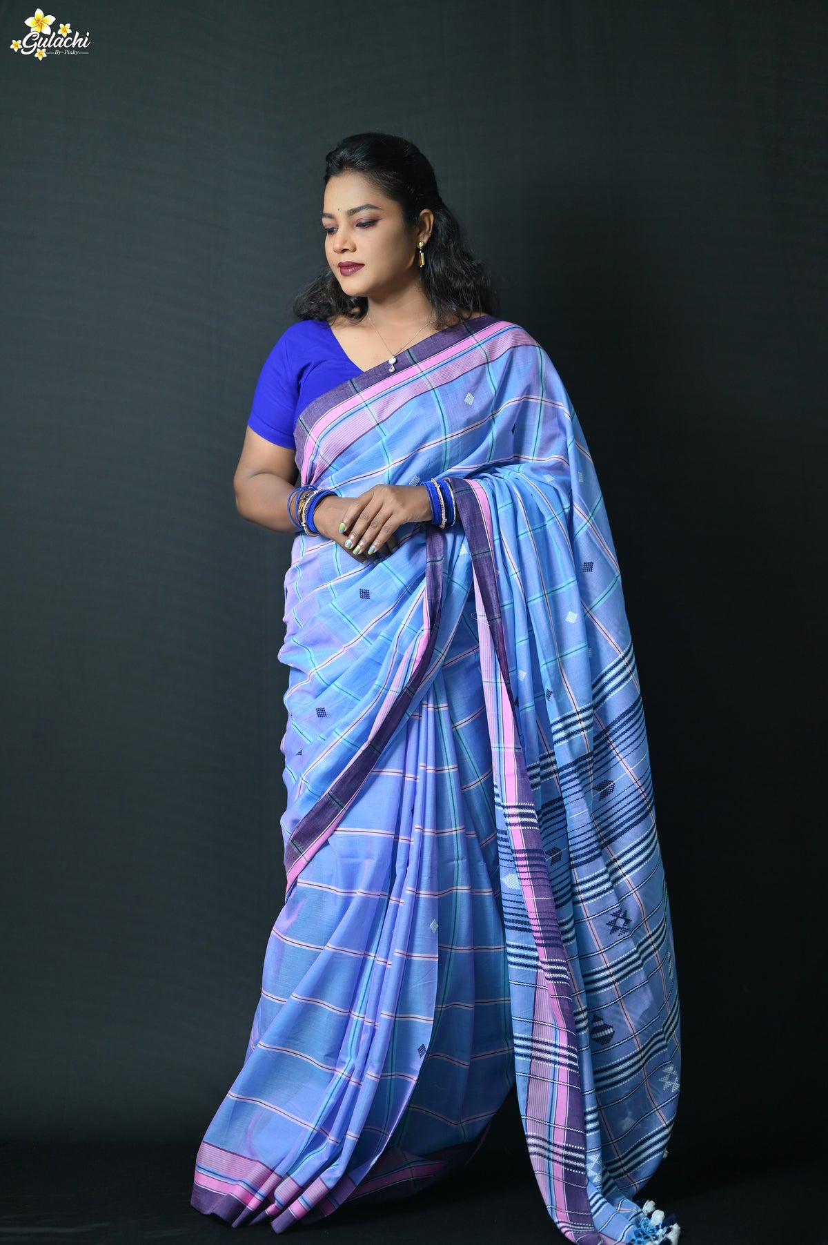 Mercerised Cotton Jhal Saree
