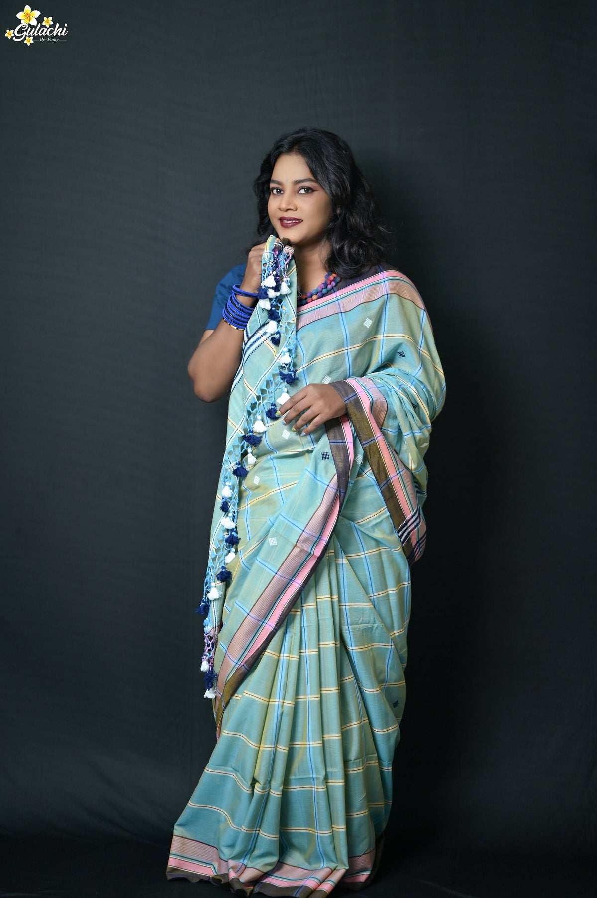 Mercerised Cotton Jhal Saree