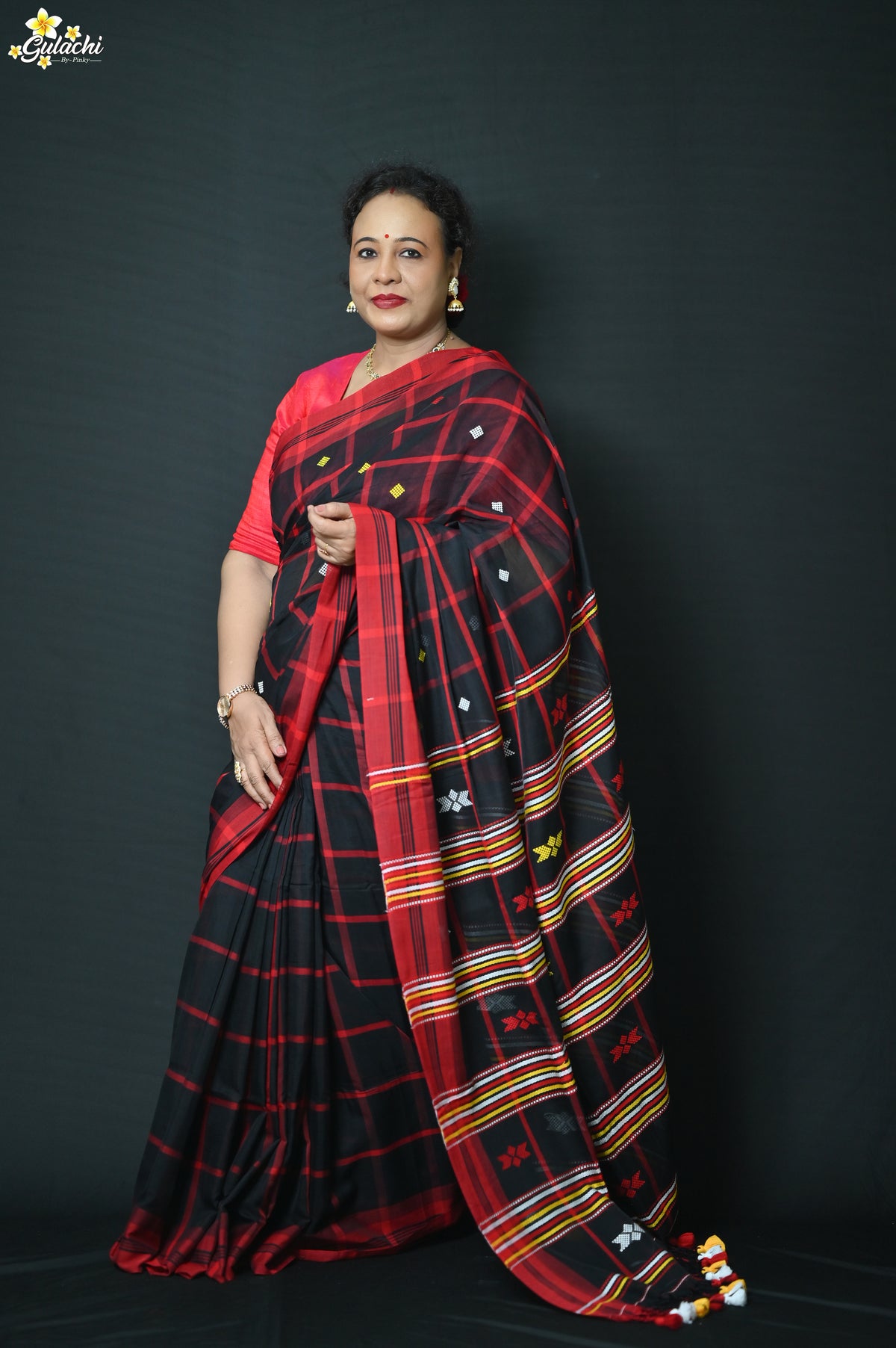 Mercerised Cotton Jhal Saree