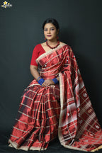 Tissue Cotton Jhal Saree