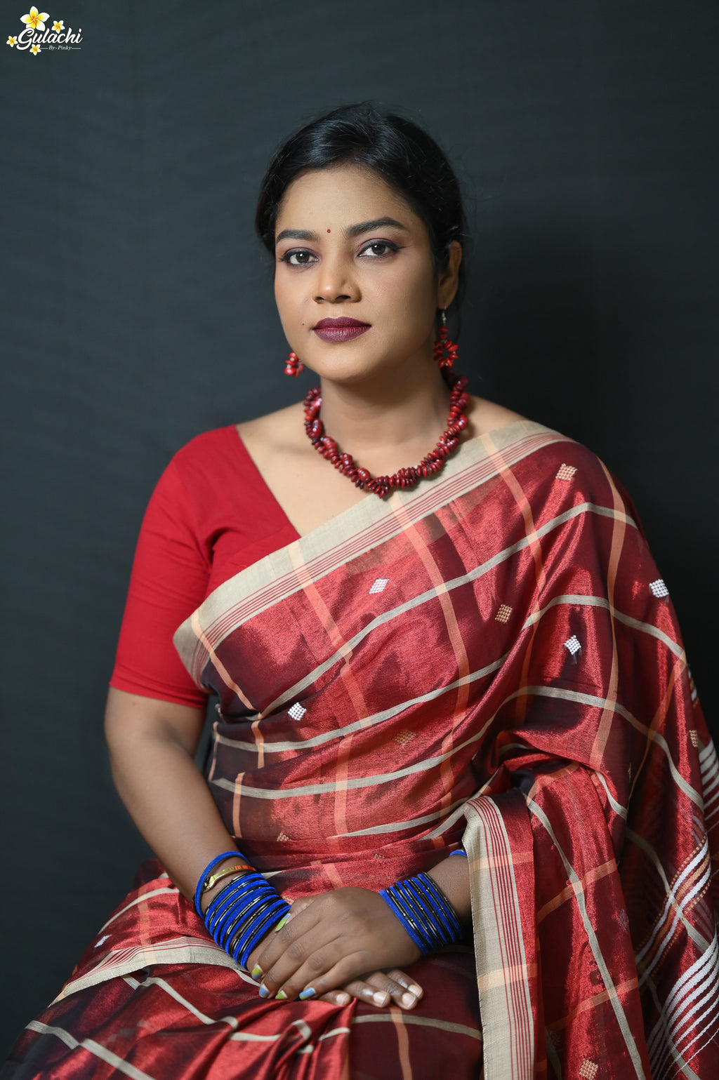 Tissue Cotton Jhal Saree