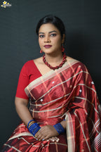 Tissue Cotton Jhal Saree