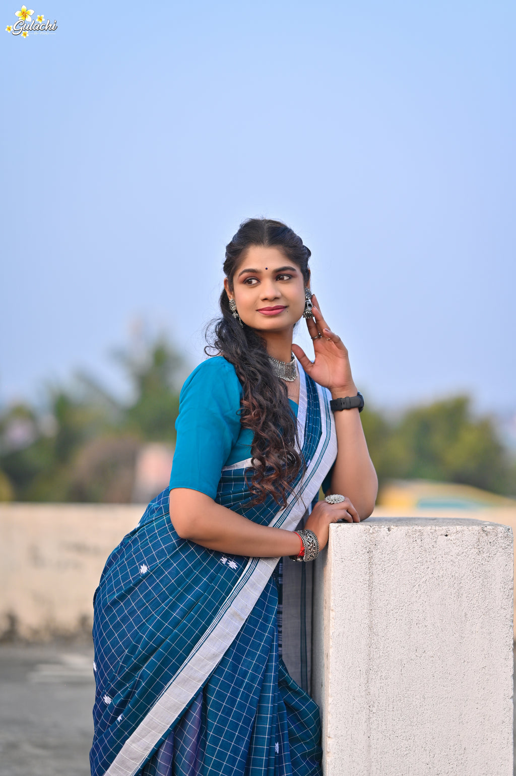 Mercerised Tribal Fusion Saree