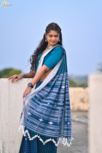 Mercerised Tribal Fusion Saree