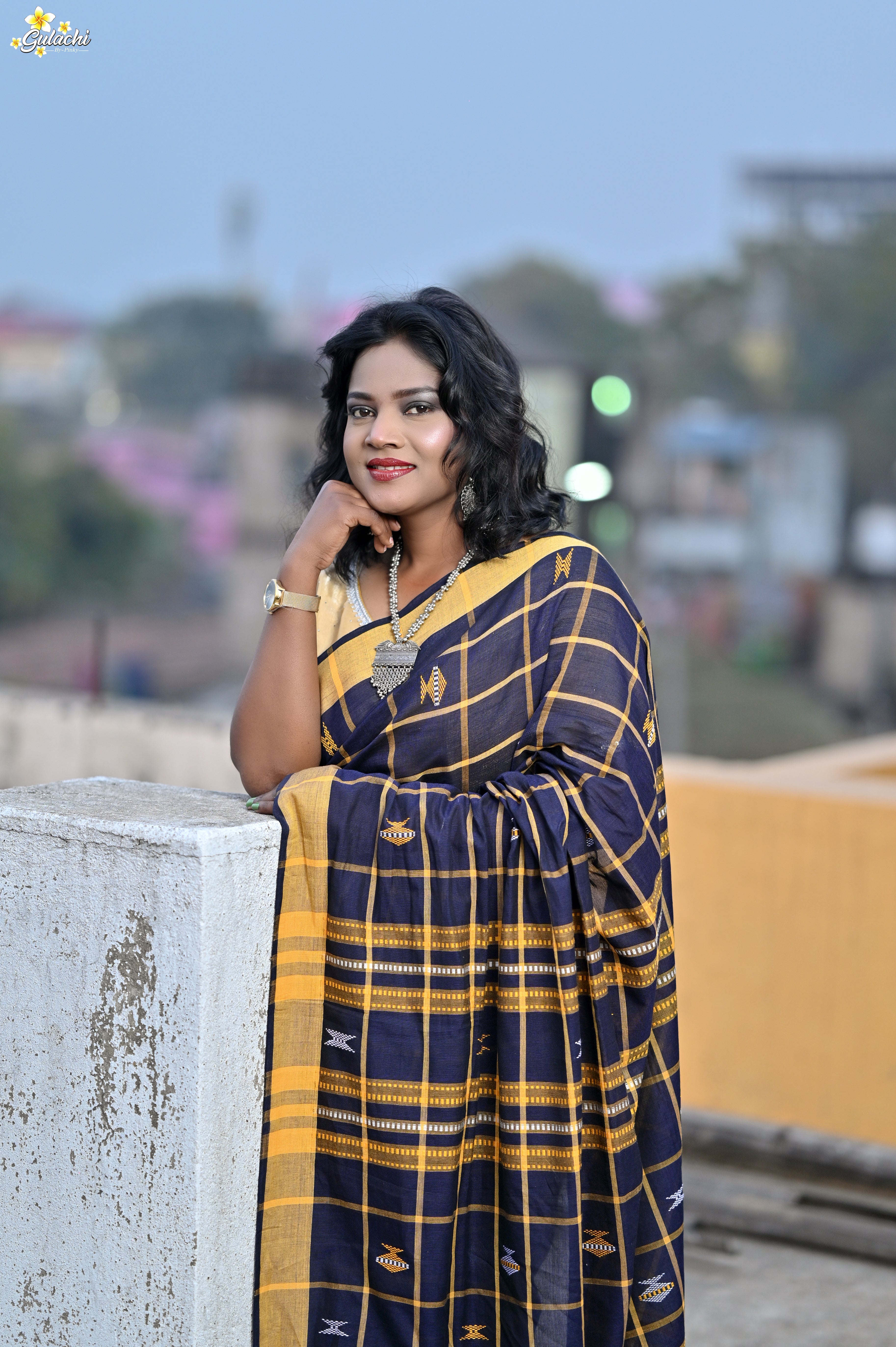 Handloom Cotton Jhal Saree