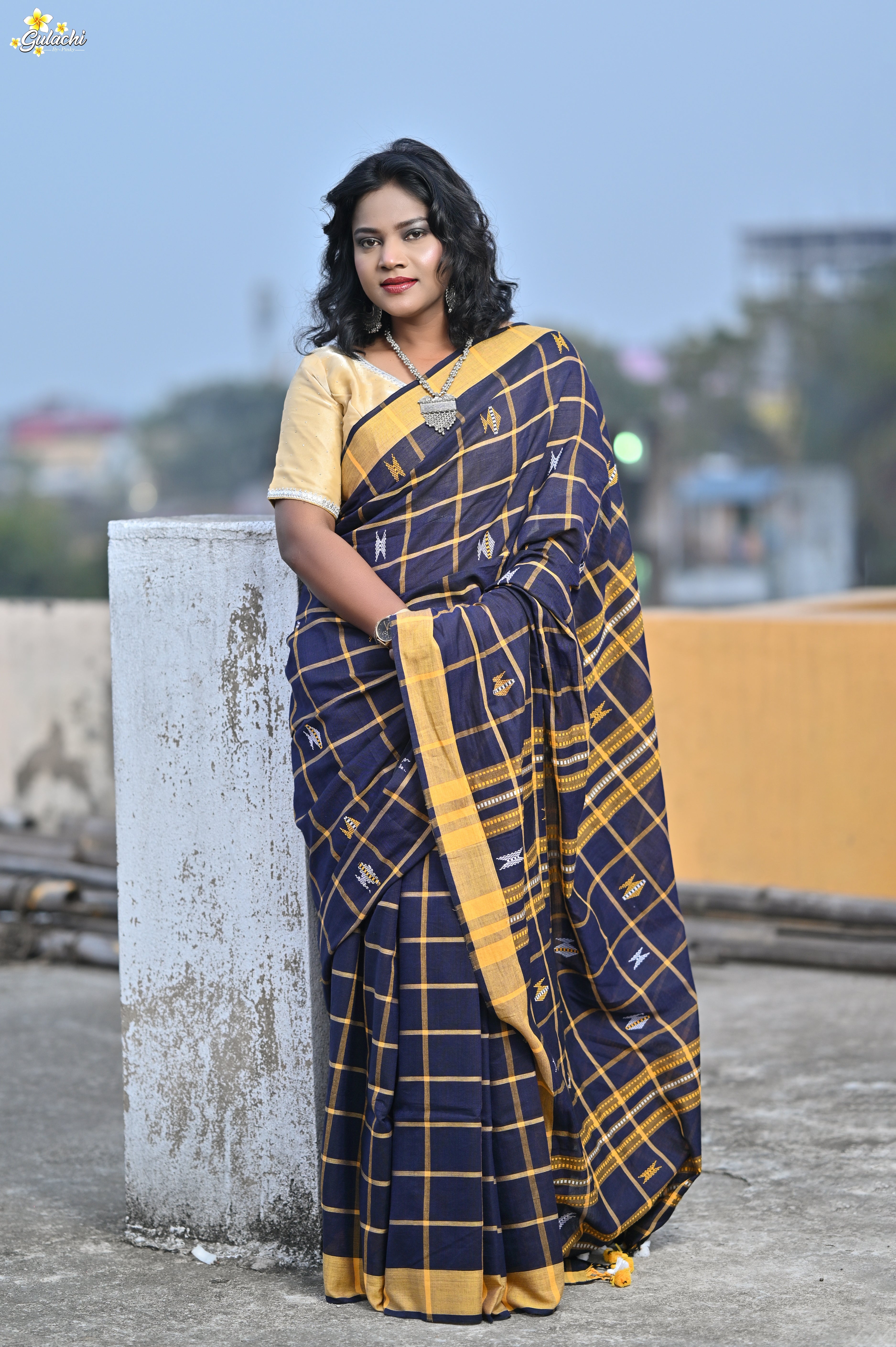 Handloom Cotton Jhal Saree