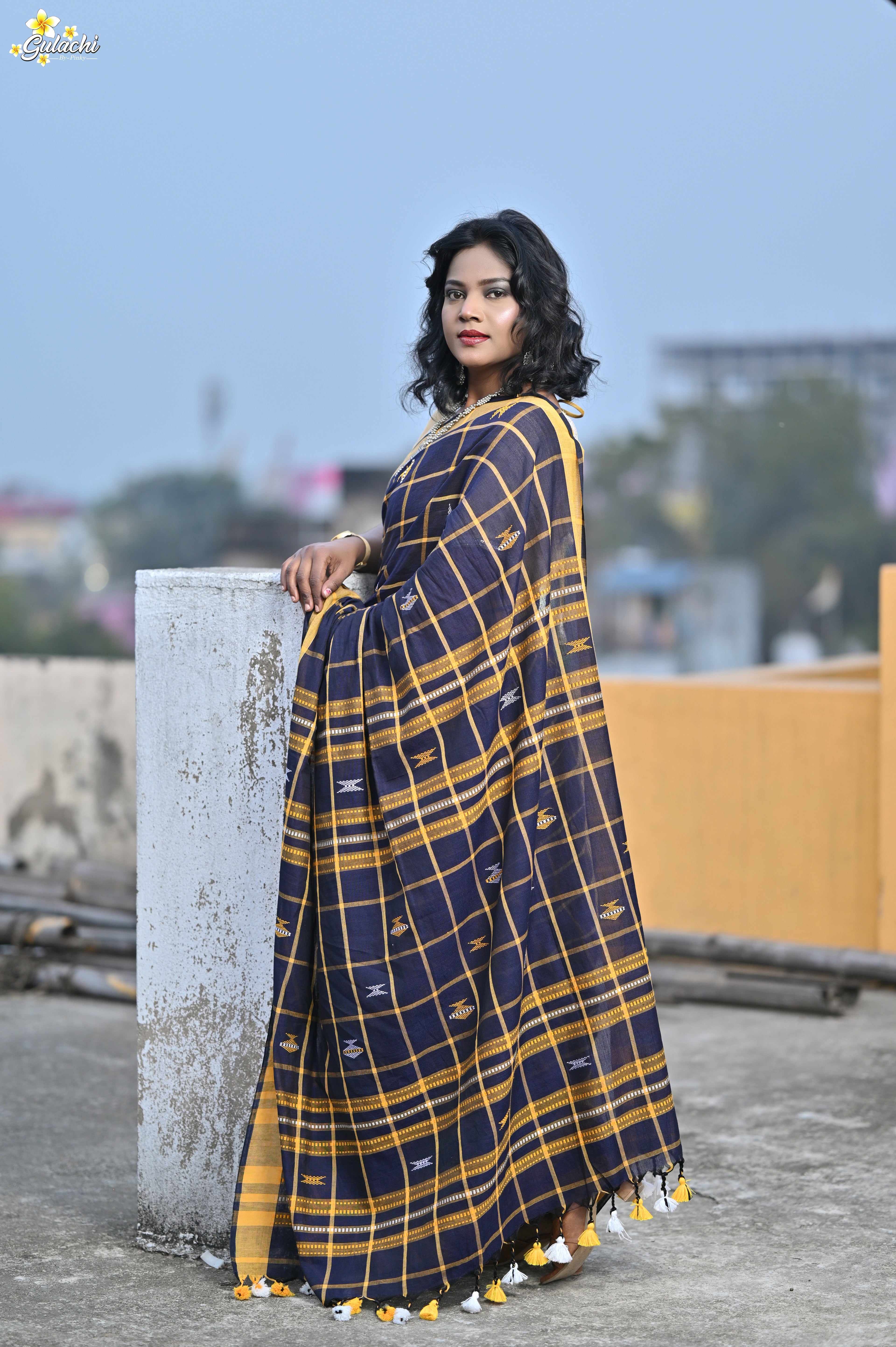 Handloom Cotton Jhal Saree