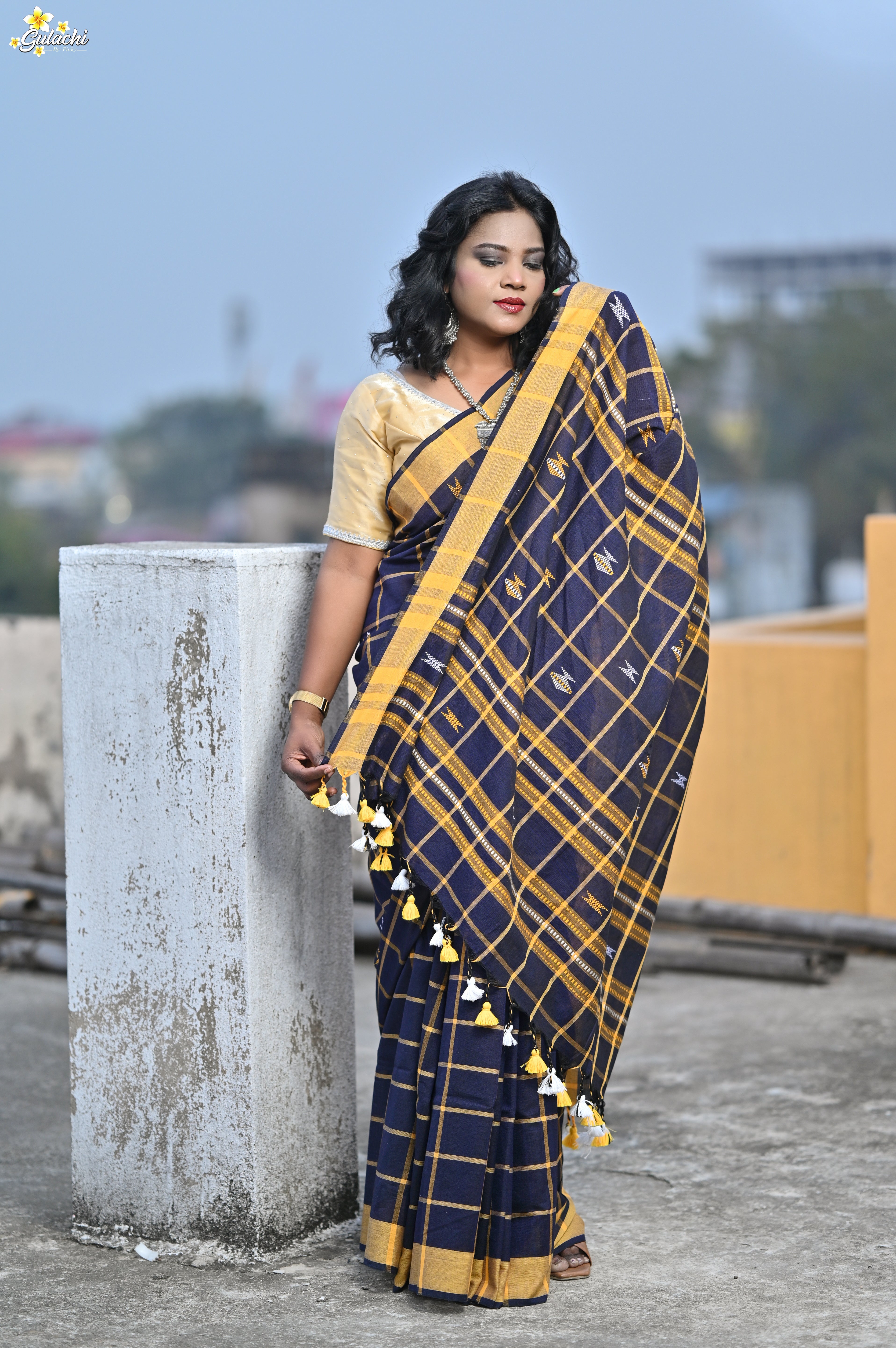 Handloom Cotton Jhal Saree