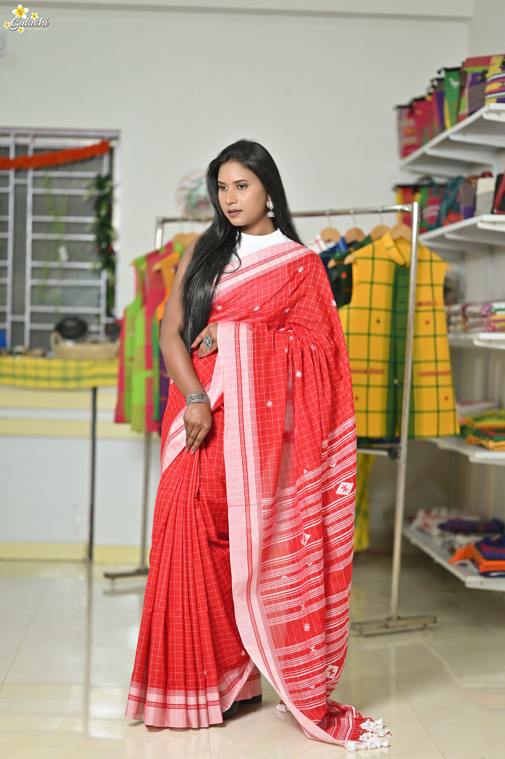 Mercerised Tribal Fusion Saree