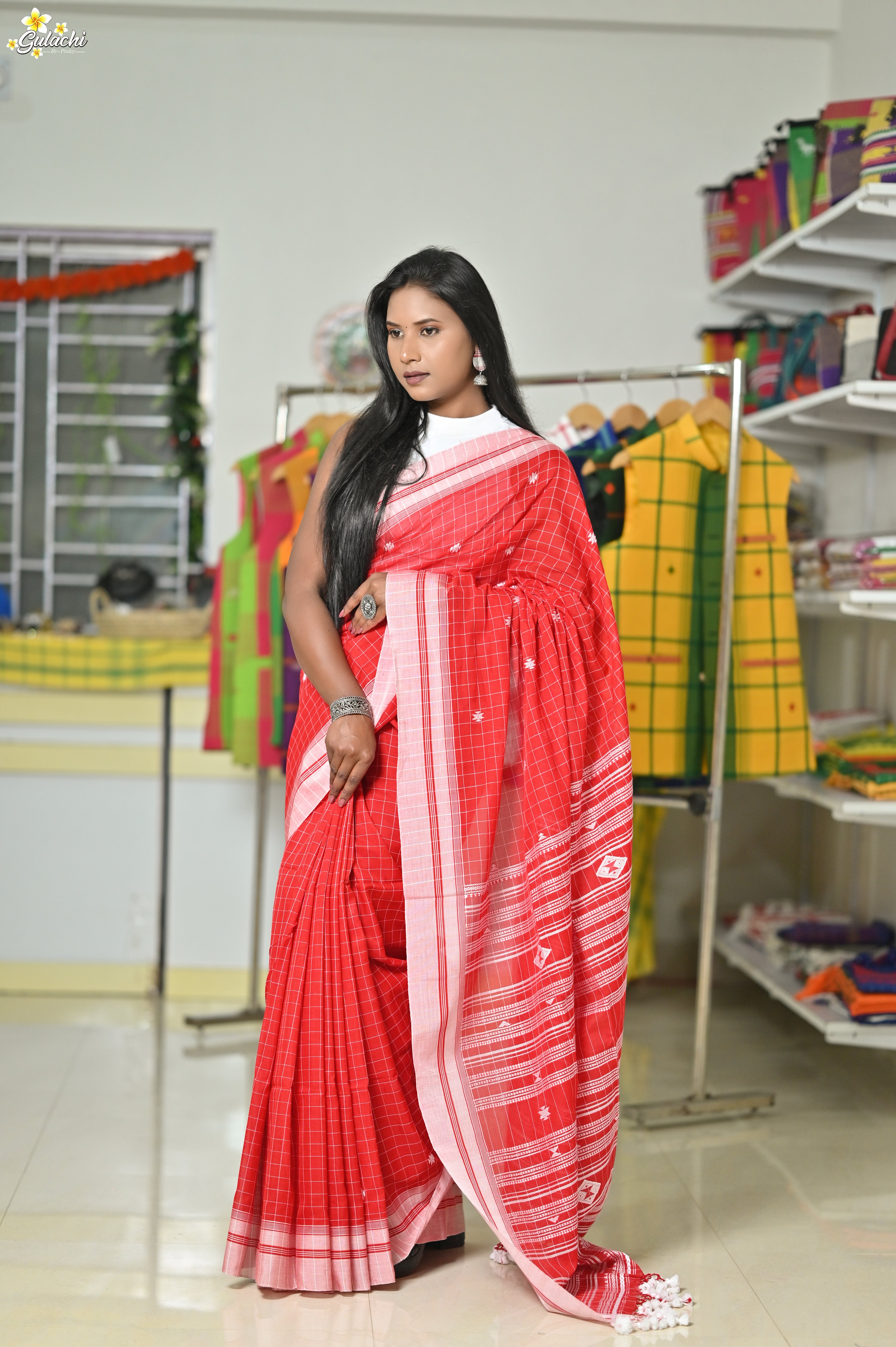 Mercerised Tribal Fusion Saree