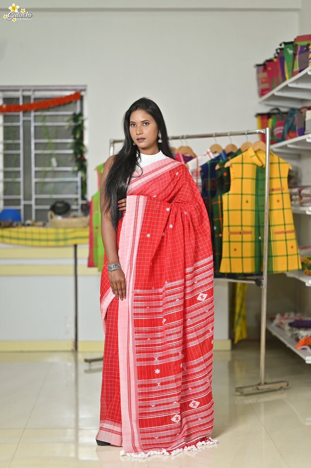 Mercerised Tribal Fusion Saree