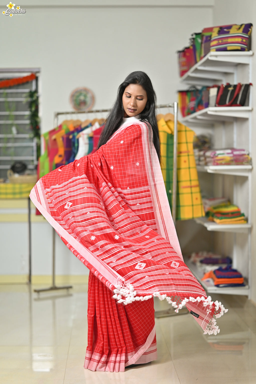 Mercerised Tribal Fusion Saree