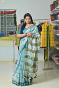 Tissue Cotton Jhal Saree
