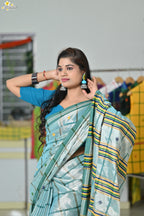 Tissue Cotton Jhal Saree