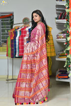 Tissue Cotton Jhal Saree