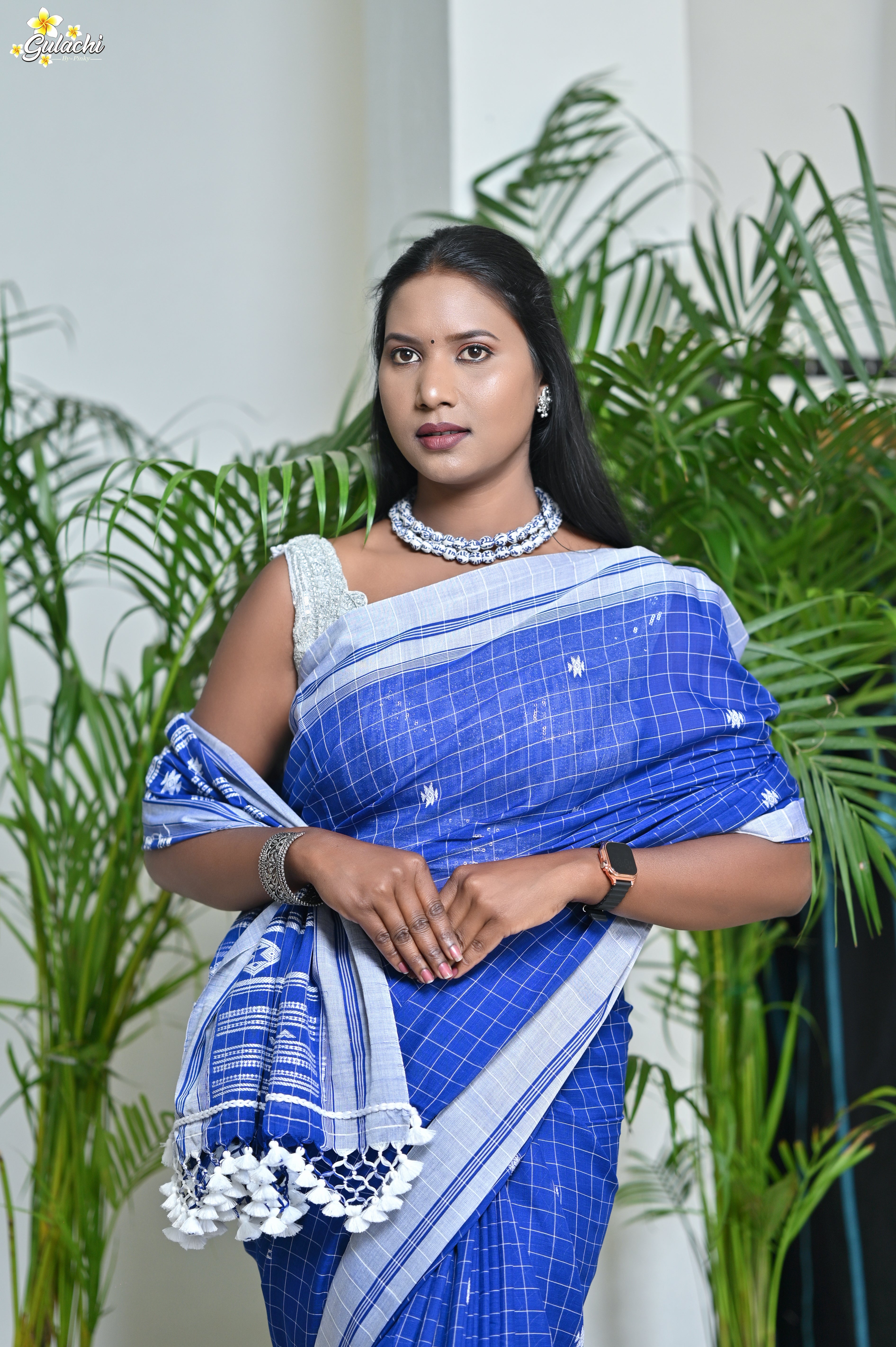 Mercerised Tribal Fusion Saree