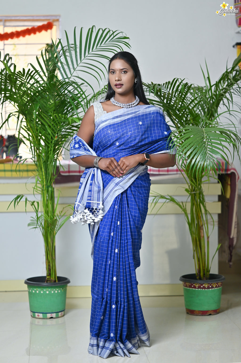 Mercerised Tribal Fusion Saree