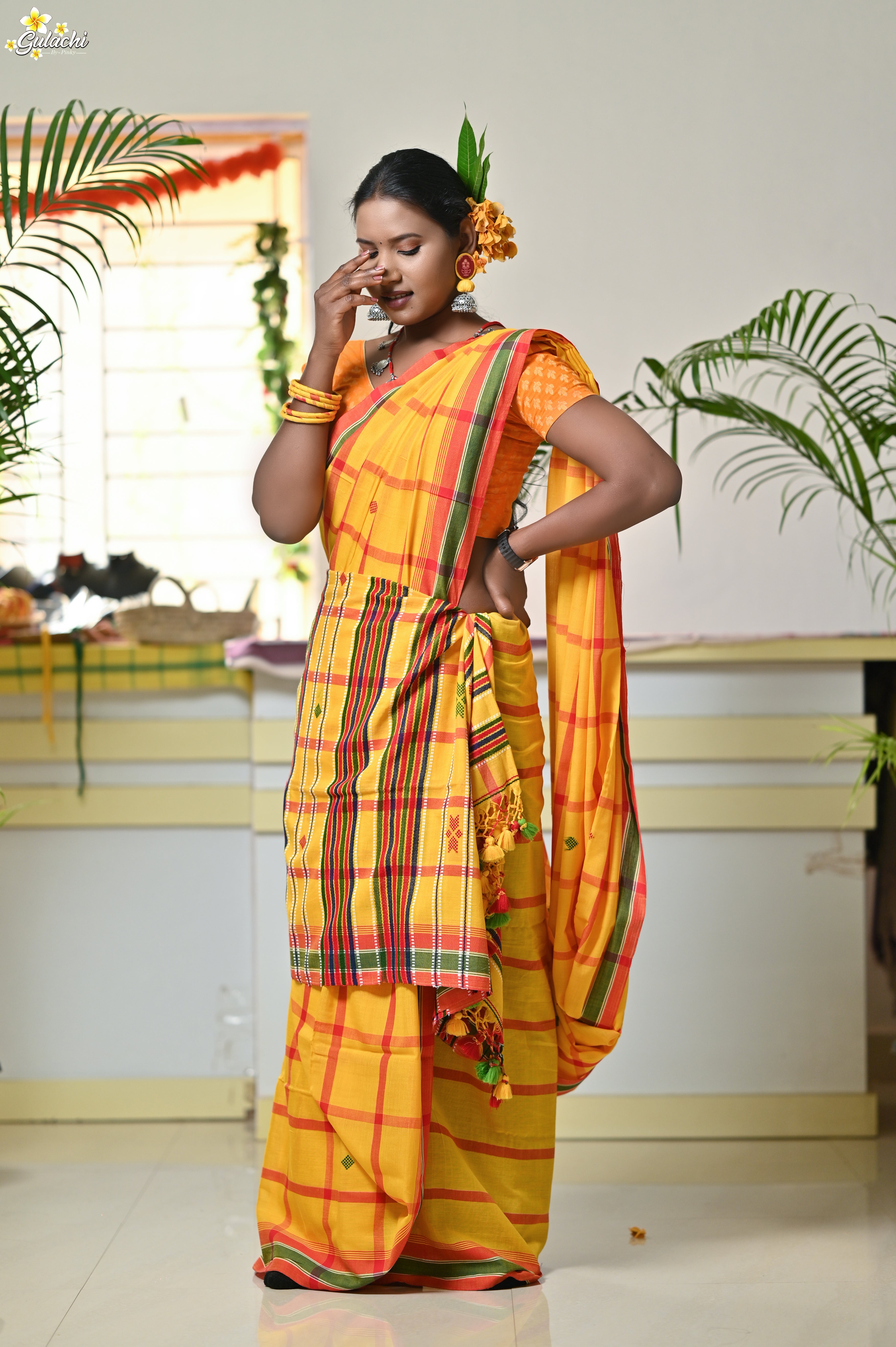 Mercerised Cotton Jhal Saree