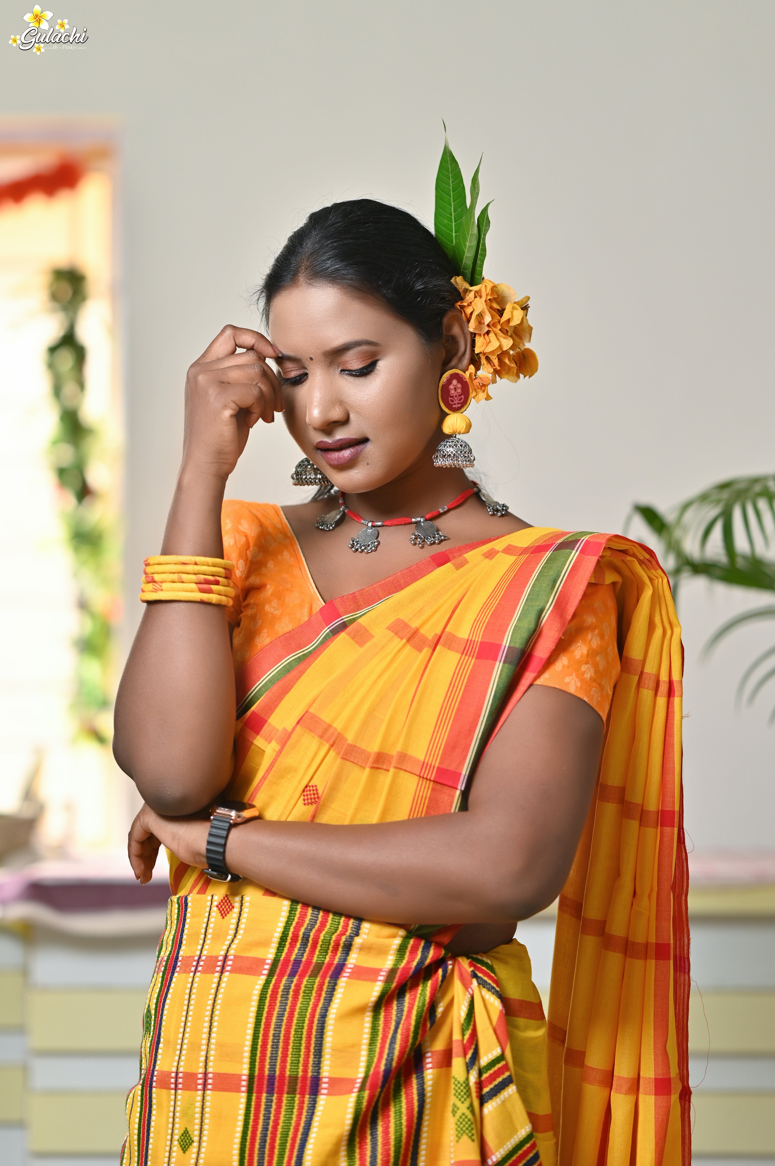 Mercerised Cotton Jhal Saree