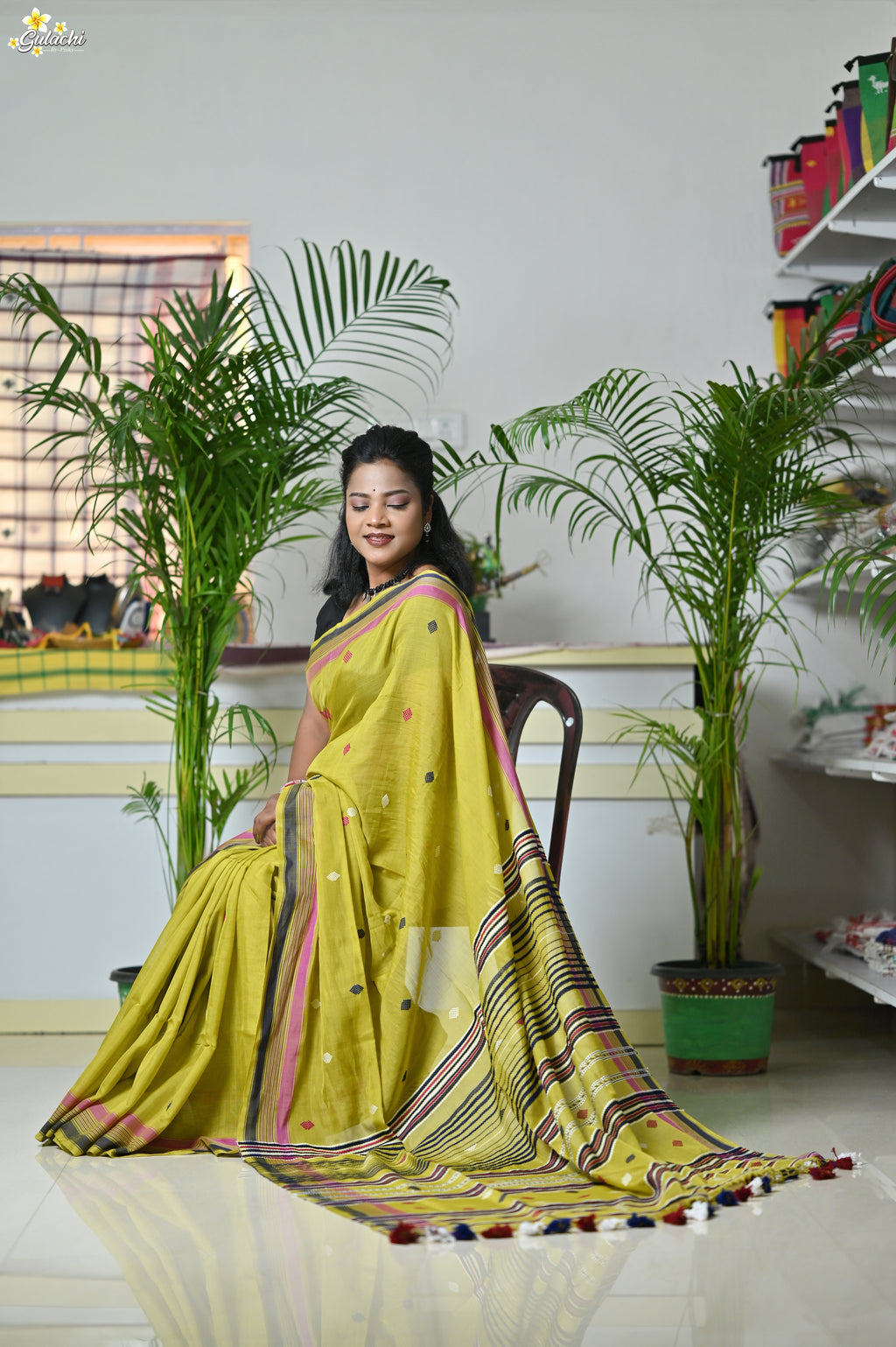 Mercerised Tribal Fusion Saree