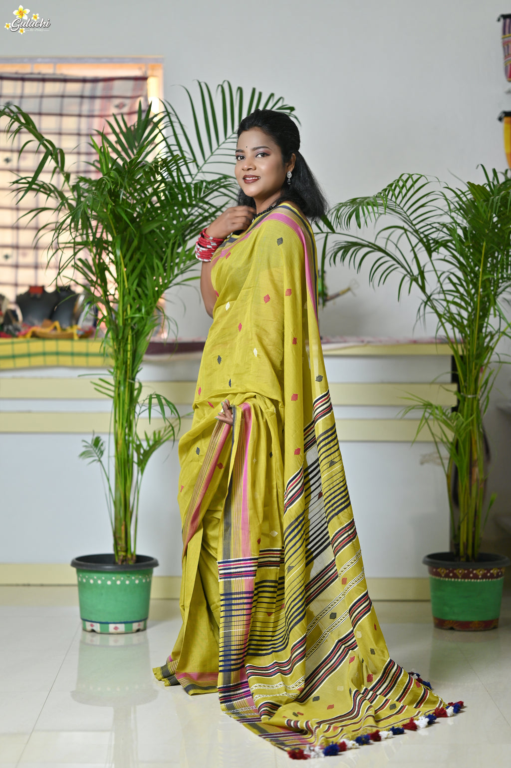 Mercerised Tribal Fusion Saree
