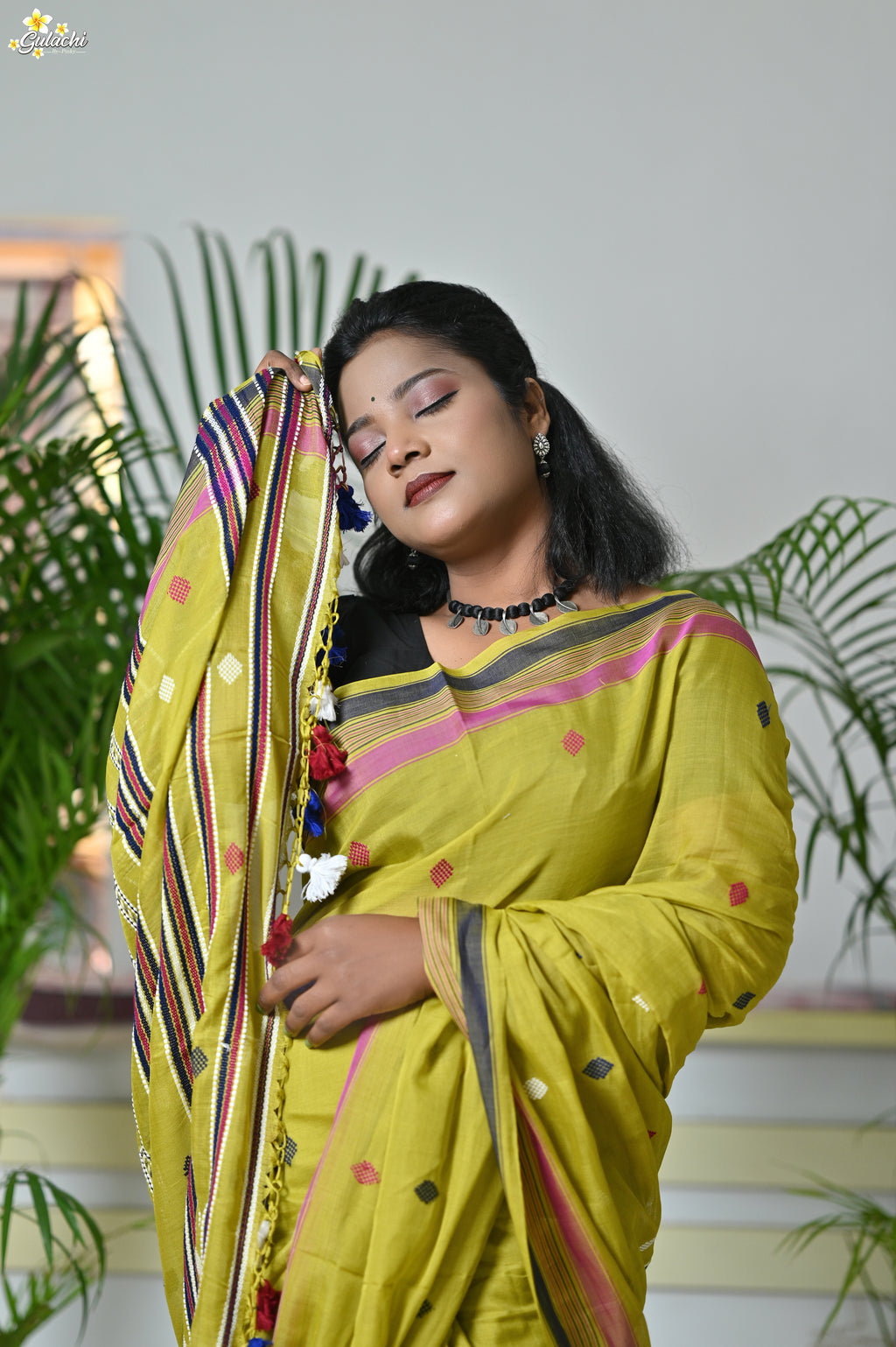Mercerised Tribal Fusion Saree