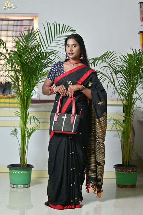 Mercerised Tribal Fusion Saree