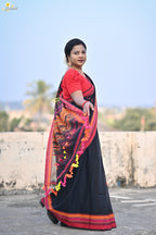 Mercerised Tribal Fusion Saree