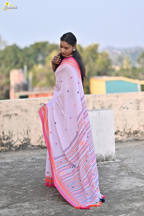 Mercerised Tribal Fusion Saree
