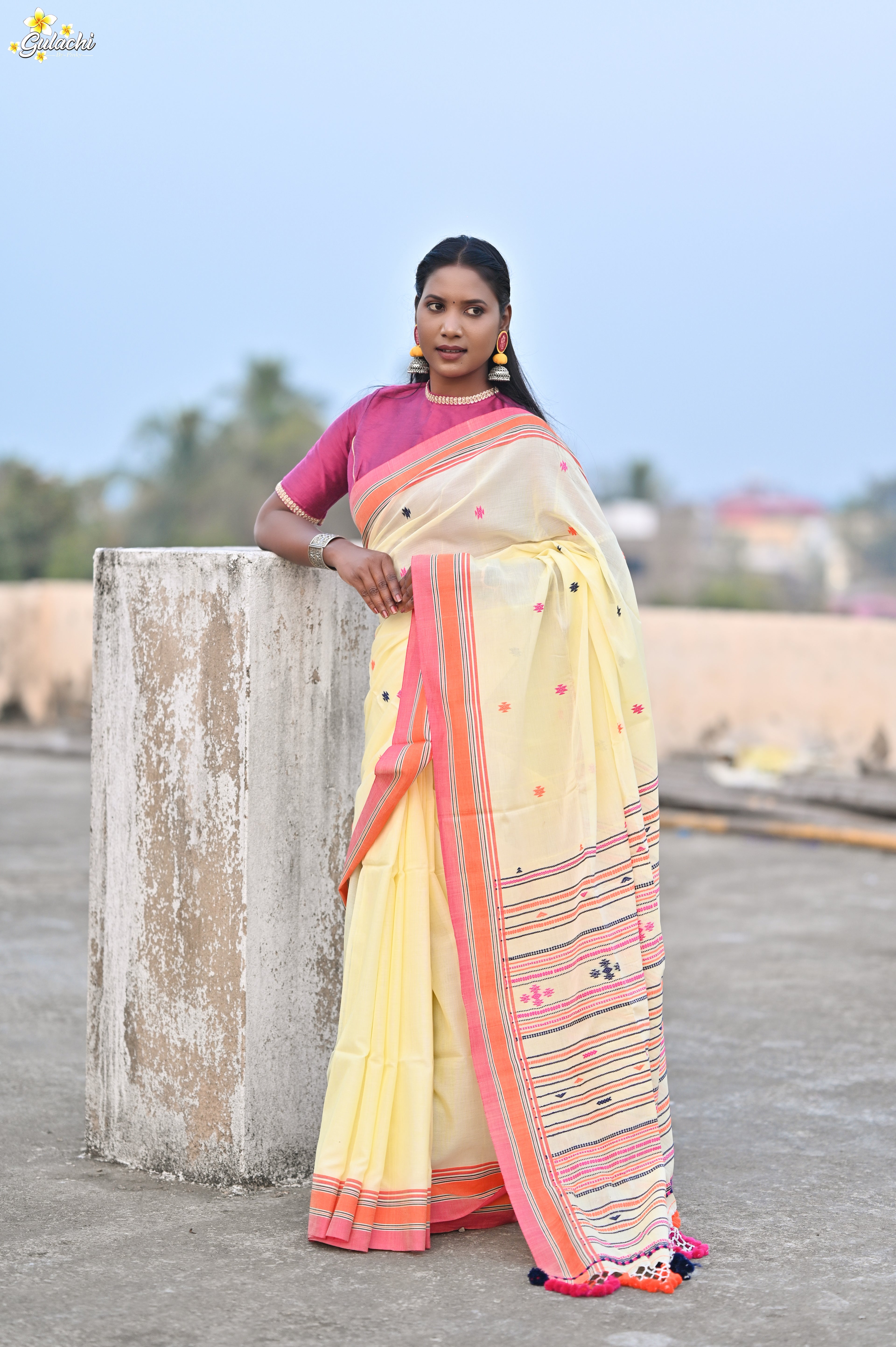 Mercerised Tribal Fusion Saree