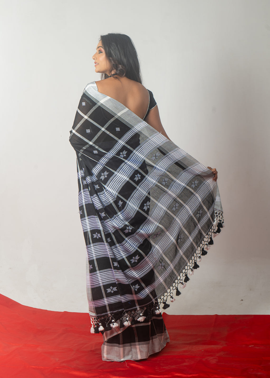 Mercerised Cotton Jhal Saree