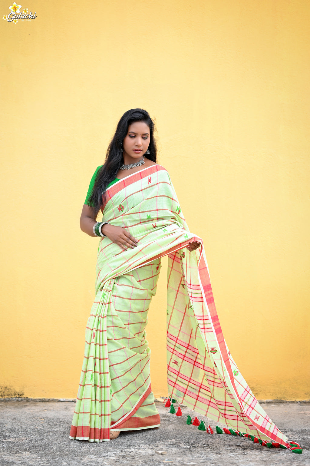 Handloom Cotton Jhal Saree