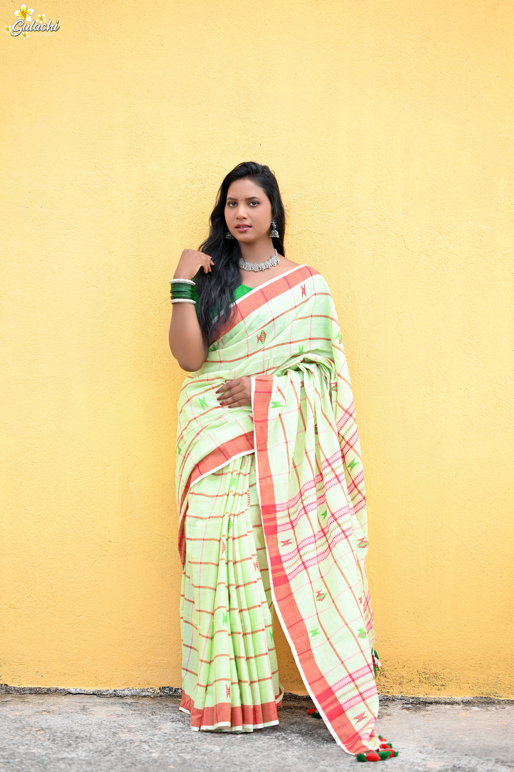 Handloom Cotton Jhal Saree
