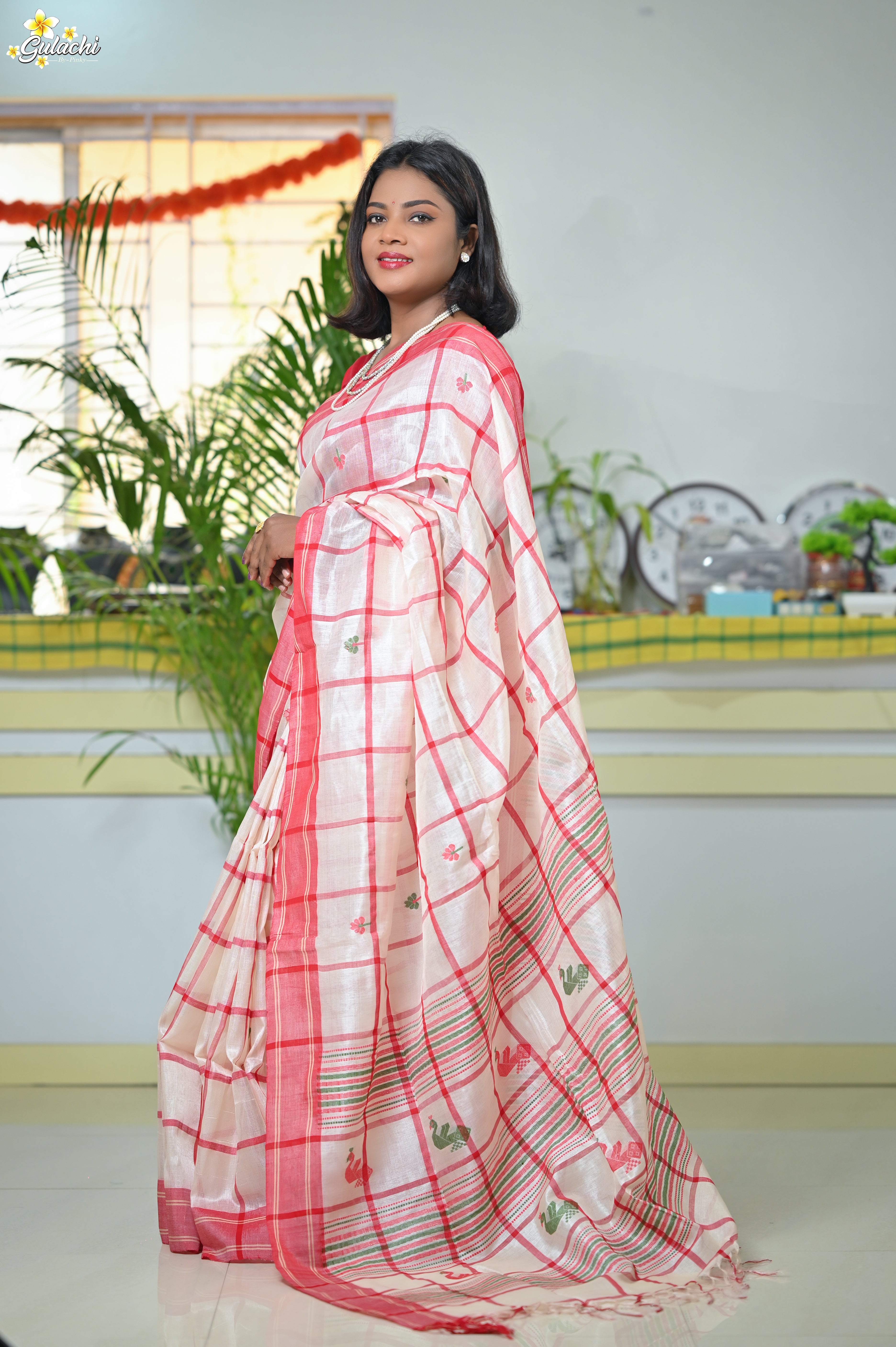 Tussar Silk Jhal Saree