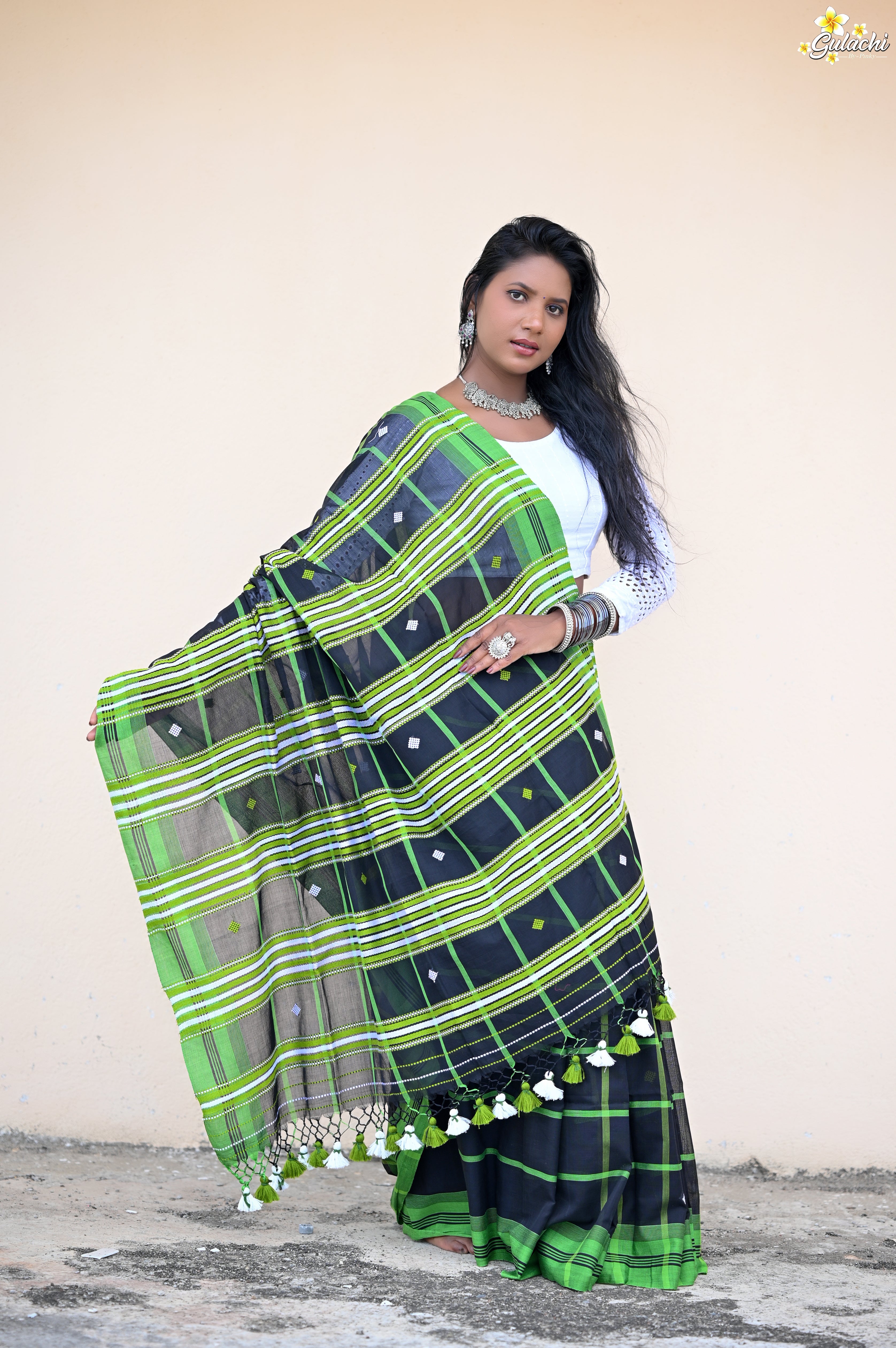 Mercerised Cotton Jhal Saree
