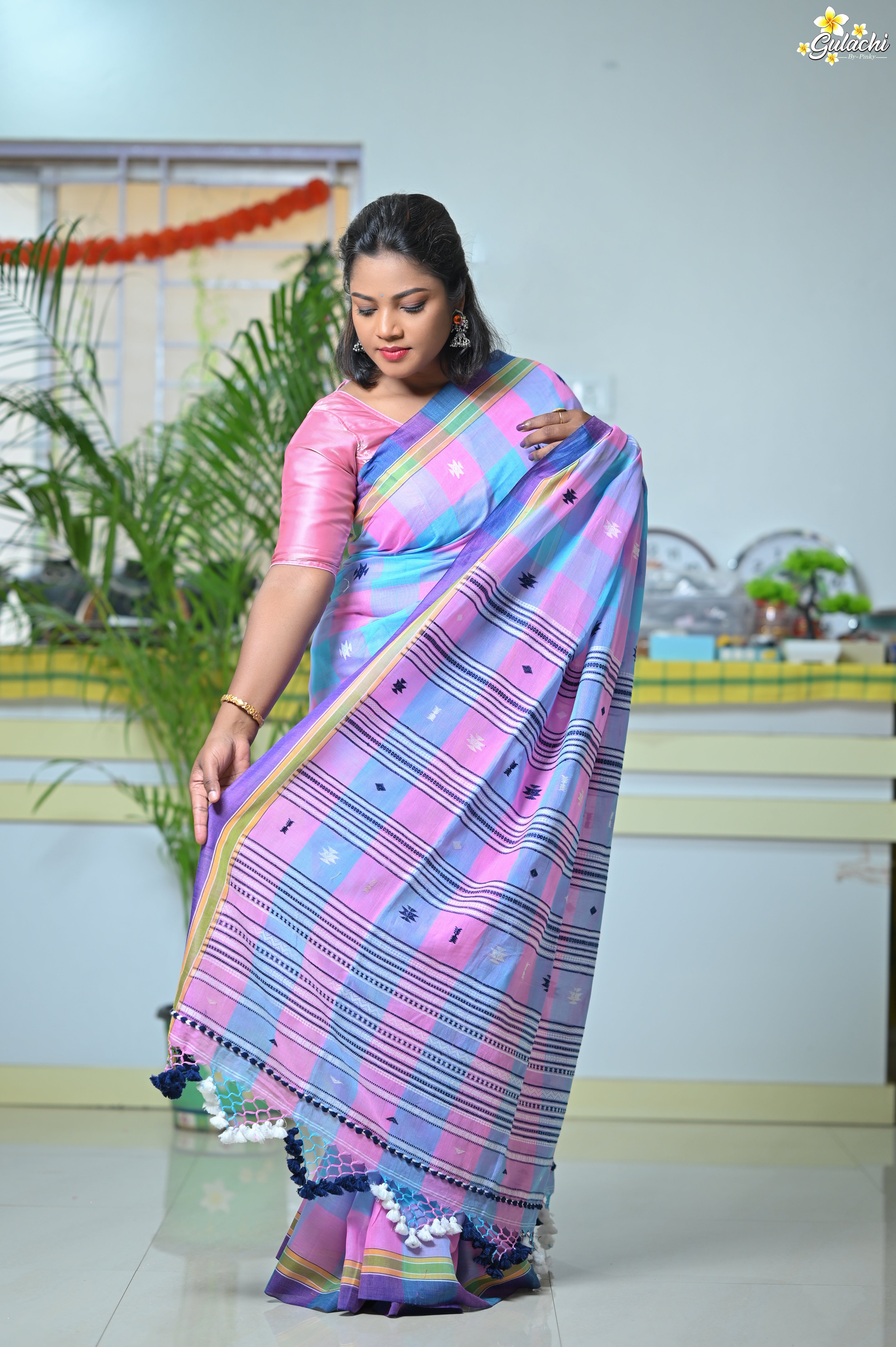 Mercerised Cotton Premium Jhal Saree