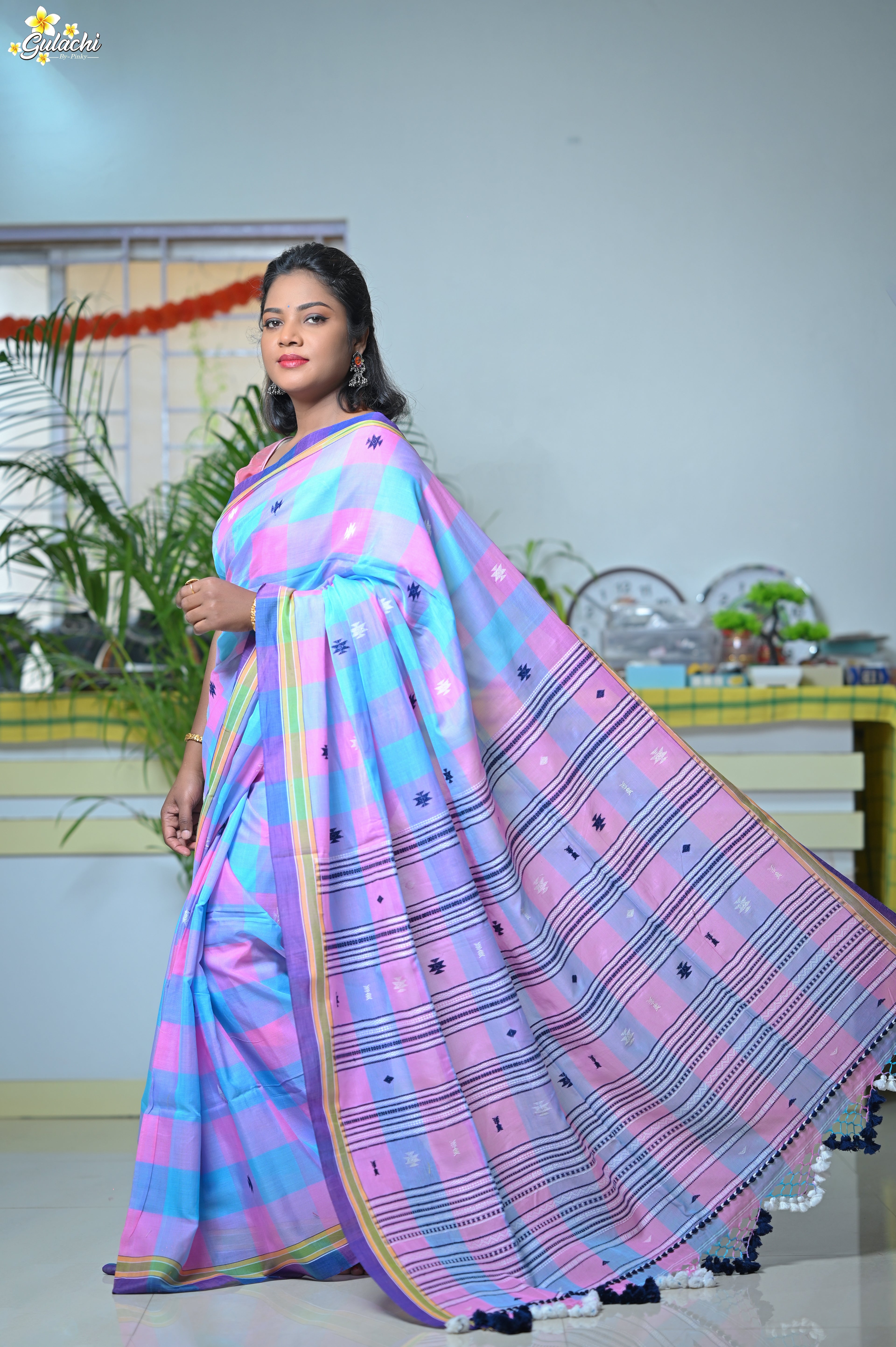 Mercerised Cotton Premium Jhal Saree