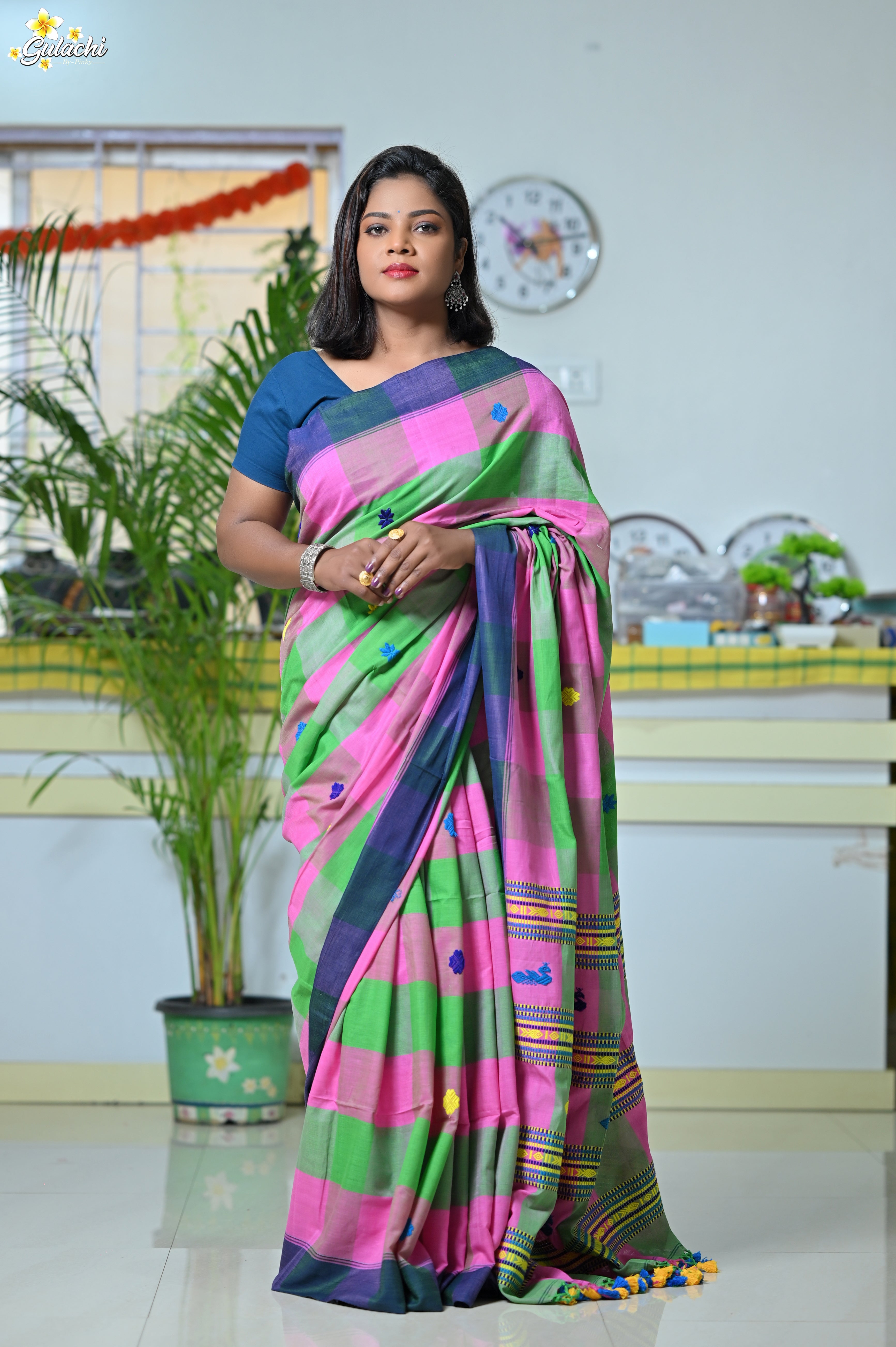 Mercerised Cotton Premium Jhal Saree